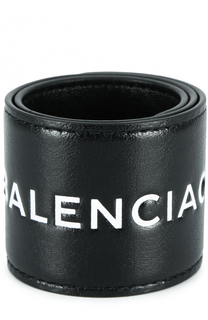 Кожаный слэп-браслет с логотипом бренда Balenciaga