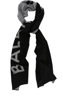 Шарф из кашемира и шерсти с логотипом бренда Balenciaga