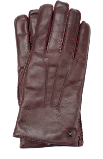 Кожаные перчатки с кашемировой подкладкой Valentino