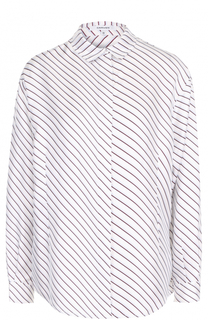 Шелковая блуза с контрастной отделкой Carven