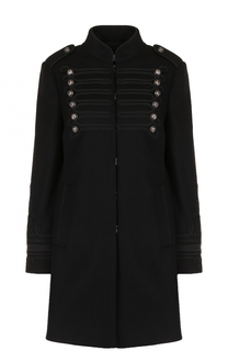 Приталенное шерстяное пальто с декоративной отделкой REDVALENTINO