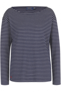 Хлопковый пуловер в контрастную полоску Polo Ralph Lauren