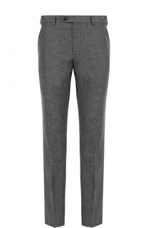 Брюки прямого кроя из смеси шерсти и вискозы Giorgio Armani
