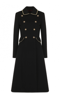 Двубортное шерстяное пальто с декоративной отделкой Ralph Lauren