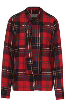 Шелковая блуза прямого кроя с бантом Weill