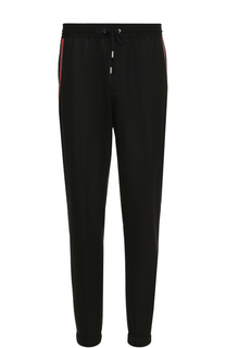 Шерстяные брюки свободного кроя с манжетами на резинке Givenchy