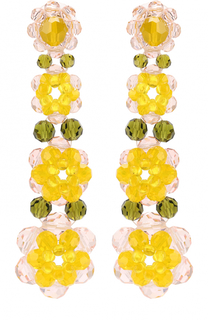 Серьги из бусин в виде цветов Simone Rocha