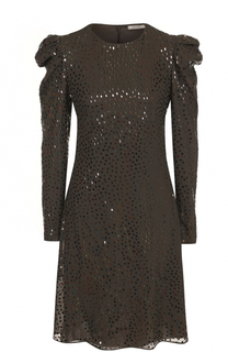 Шелковое платье-миди с декоративной отделкой Nina Ricci