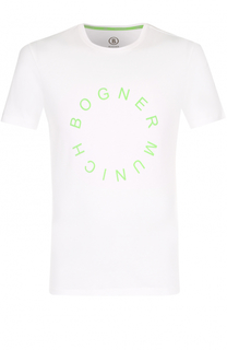 Хлопковая футболка с логотипом бренда Bogner