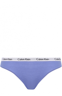 Хлопковые трусы с логотипом бренда Calvin Klein