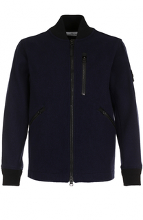 Шерстяной бомбер на молнии Stone Island