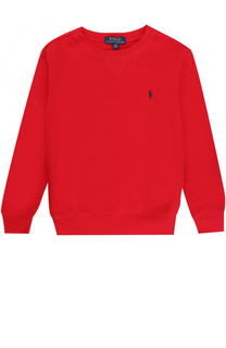 Свитшот из хлопка с логотипом бренда Polo Ralph Lauren
