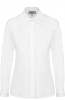 Хлопковая приталенная блуза Armani Collezioni