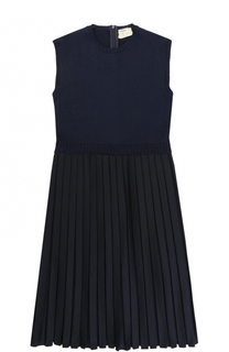 Шерстяное платье с плиссированной юбкой Caf