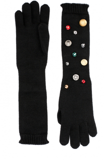 Удлиненные шерстяные перчатки с декором Dolce &amp; Gabbana