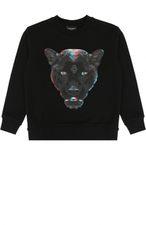 Хлопковый свитшот с принтом Marcelo Burlon Kids of Milan