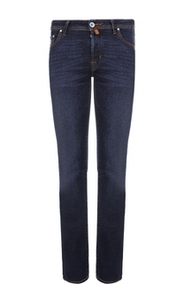 Джинсы прямого кроя с контрастной прострочкой Jacob Cohen