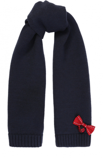 Шерстяной шарф с декором Dolce &amp; Gabbana