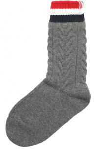 Кашемировые носки фактурной вязки Thom Browne