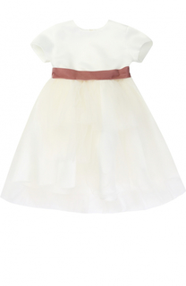 Платье с завышенной талией и контрастным поясом Caf