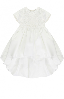 Платье с удлиненной спинкой и цветочной аппликацией Caf