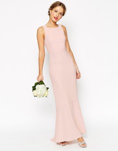 Платье макси со шлейфом ASOS WEDDING - Розовый