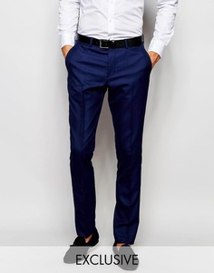 Зауженные брюки под смокинг эксклюзивно для Selected Homme - Синий