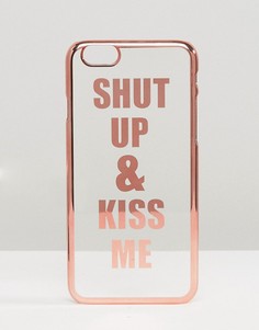 Чехол для iPhone 6 и 6s Shut Up And Kiss Me ASOS - Золотой