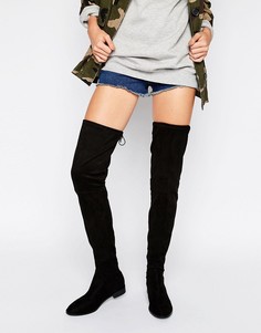 Сапоги на плоской подошве ASOS KARLIE Tall - Черный