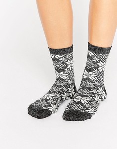 Новогодние носки с блестками ASOS - Черный