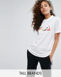 Oversize-футболка с логотипом Fila Tall - Белый