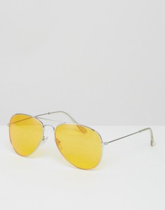 Солнцезащитные очки-авиаторы с желтыми стеклами Jeepers Peepers - Желтый