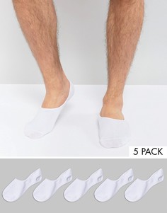 Набор из 5 пар невидимых носков Jack & Jones - Белый