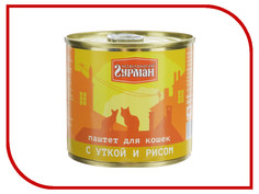 Корм Четвероногий Гурман Паштет с уткой и рисом 240g для кошек 61182