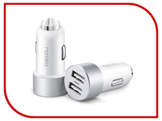 Зарядное устройство Meizu Dual Port Car Charger 2xUSB 3.4A White