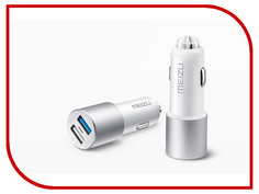 Зарядное устройство Meizu Dual Port Car Charger 2xUSB 3A MCharge White