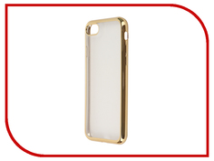 Аксессуар Чехол SkinBox Silicone Chrome Border 4People для iPhone 7 Gold T-S-AI7-008