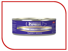 Корм Четвероногий Гурман Серебряная линия Курица с лососем в желе 100g для собак 55755