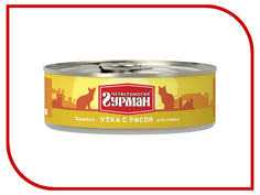Корм Четвероногий Гурман Паштет с уткой и рисом 100g для кошек 61180