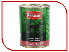 Корм Четвероногий Гурман Мясное ассорти с сердцем 340g для собак 11905