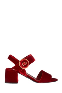 Бархатные босоножки Prada