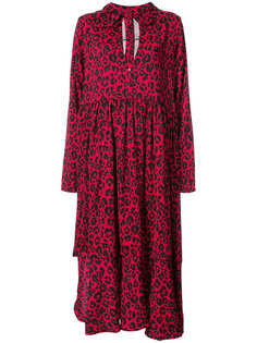 leopard print hooded dress Barbara Bologna
