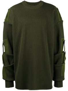 Detachable sleeve military jumper Y / Project