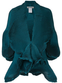 плиссированный пиджак с короткими рукавами Issey Miyake