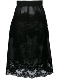 юбка с кружевной вставкой  Dolce & Gabbana