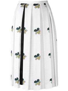 плиссированная юбка с цветочным принтом Victoria Beckham