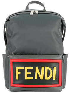 logo patch backpack Fendi