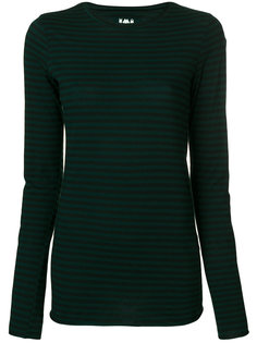 striped round neck top Labo Art