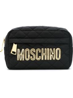 стеганая косметичка с логотипом Moschino