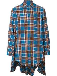 клетчатая рубашка с удлиненным задником Dsquared2